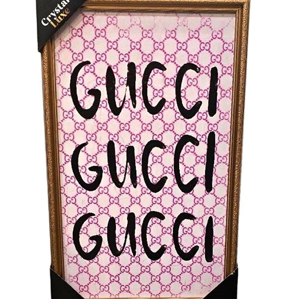 Crystal Luxe Gucci Gucci Gucci Framed Wall Decor